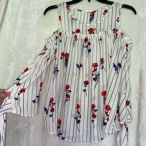 Cold shoulder tank top long sleeve